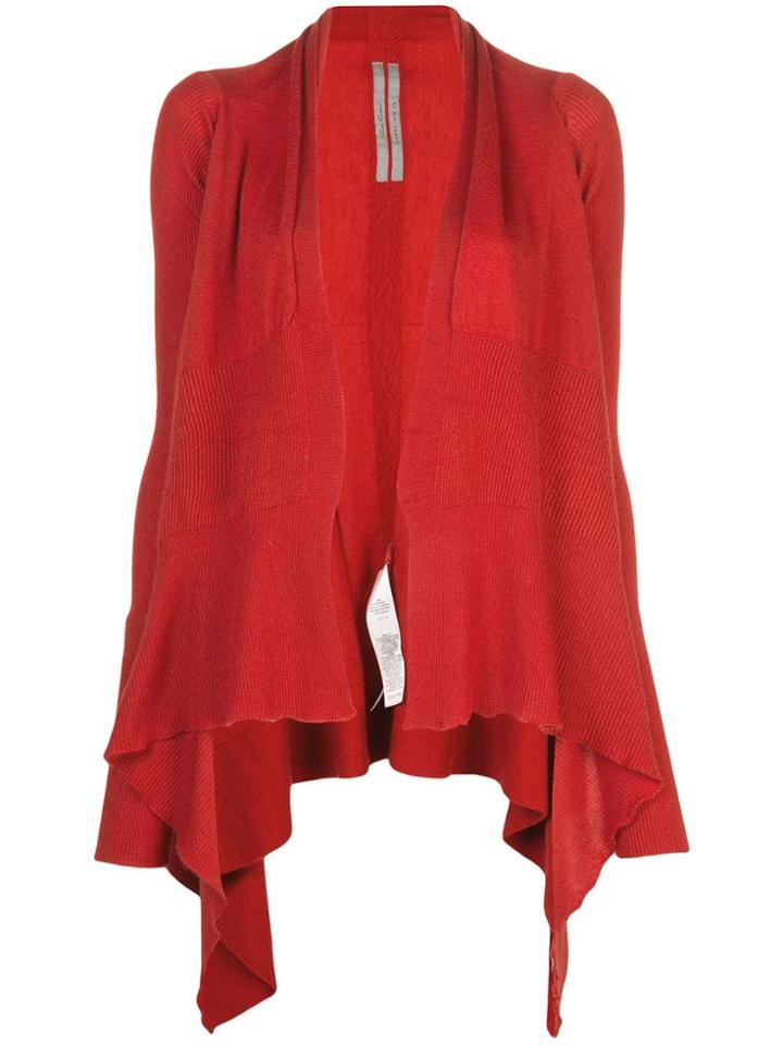 Rick Owens Fine Knit Cardigan - Red