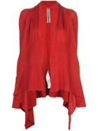 Rick Owens Fine Knit Cardigan - Red