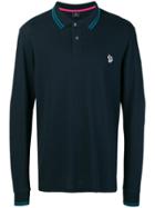 Ps By Paul Smith Longsleeved Polo Shirt - Blue