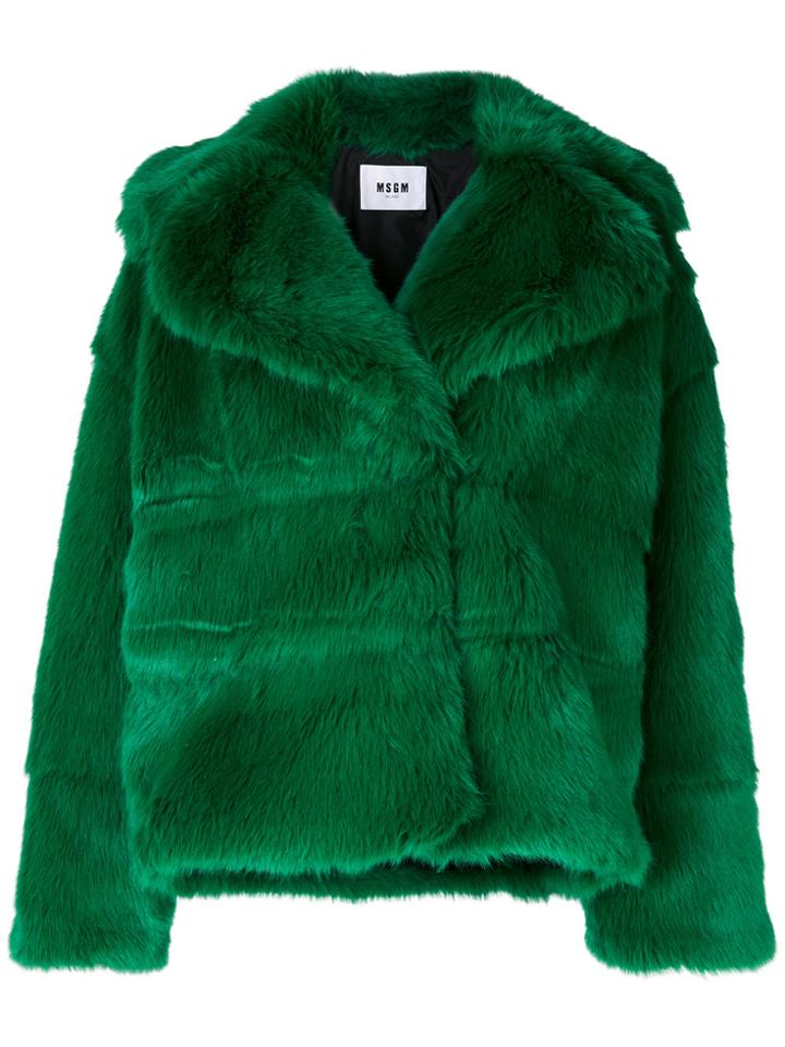 Msgm Spread Collar Jacket - Green