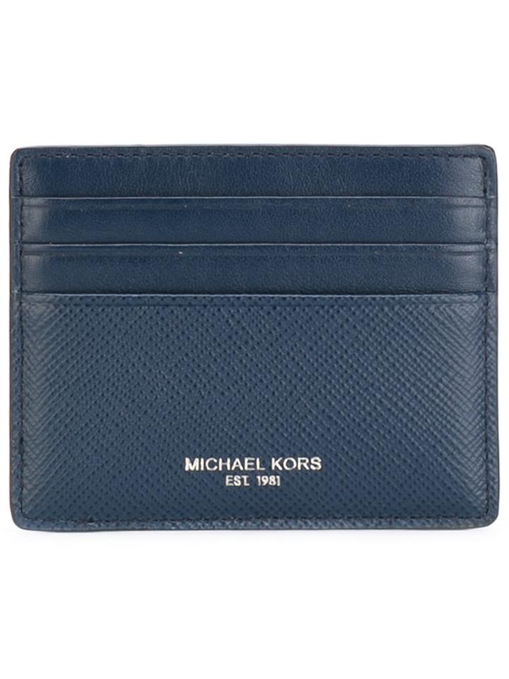 Michael Michael Kors Logo Stamp Cardholder - Blue