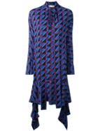 Marni Geometric Pattern Dress, Women's, Size: 42, Blue, Viscose