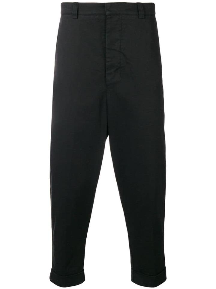 Ami Paris Oversized Carrot Fit Trousers - Black