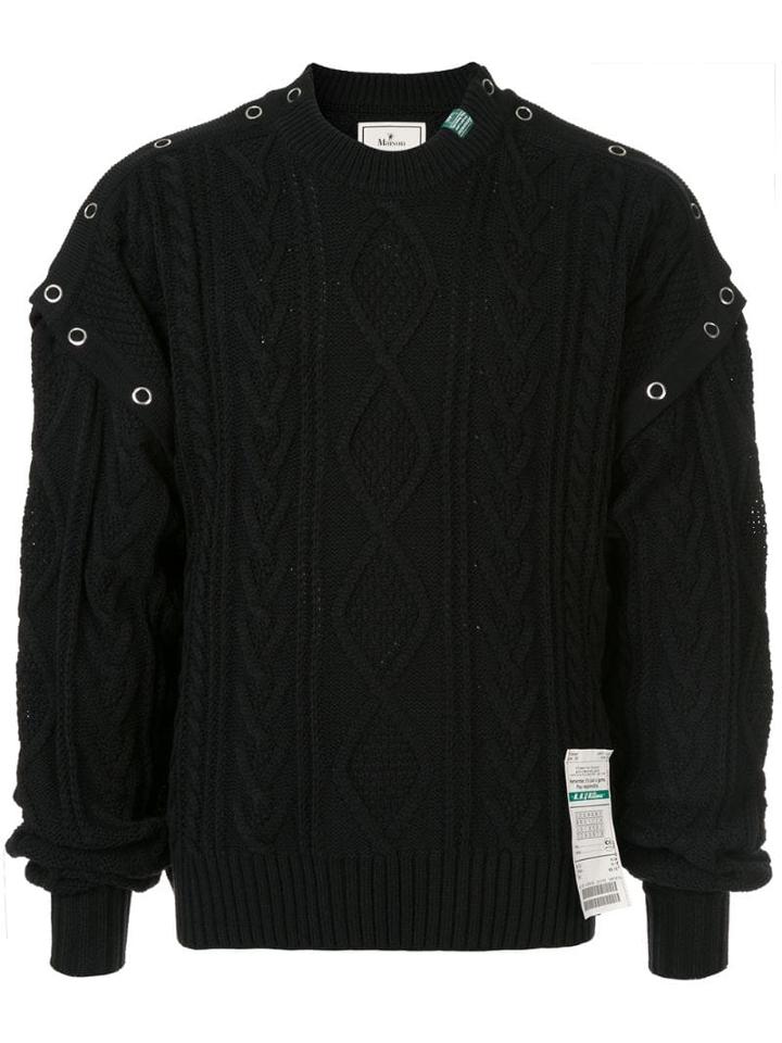 Maison Mihara Yasuhiro Removable Knit Pullover - Black