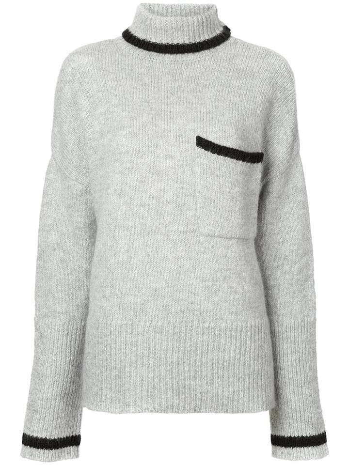 Nobody Denim Tipped Turtleneck Tipped - Grey