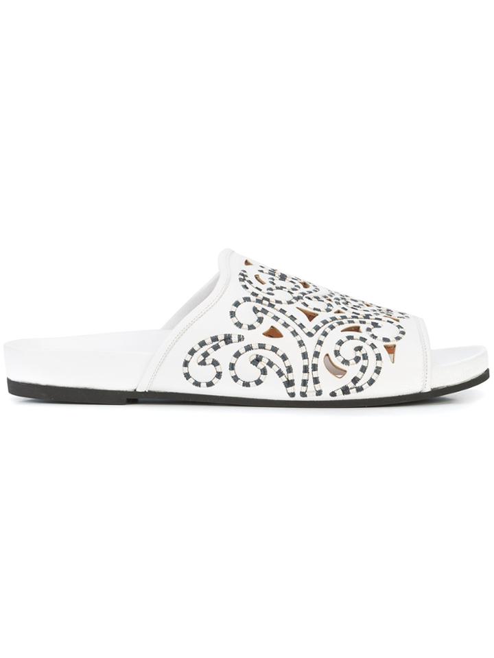 Derek Lam Oni Medallion Slide - White