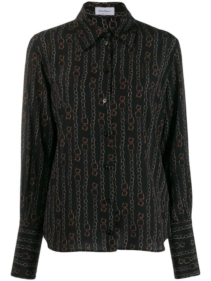 Salvatore Ferragamo Printed Shirt - Black