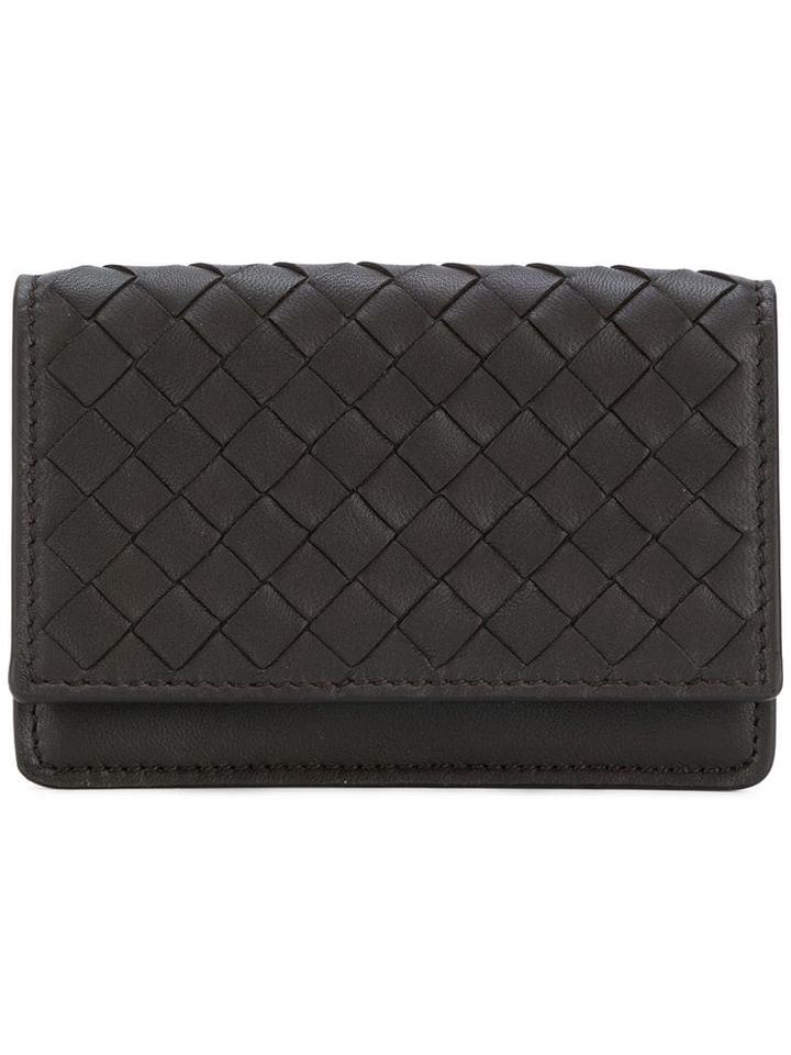 Bottega Veneta Espresso Intrecciato Nappa Card Case - Brown