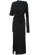 Y-3 'versa' Split Seam Dress, Women's, Size: Large, Black, Cotton/spandex/elastane