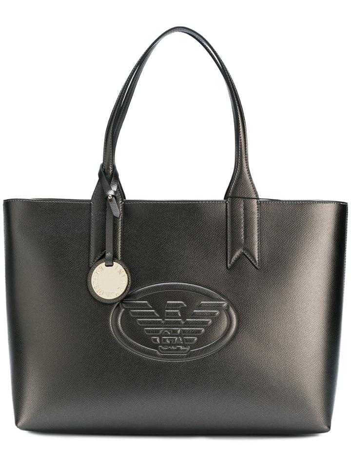 Emporio Armani Front Embossef Logo Bag - Grey