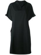 Yohji Yamamoto V Neck Dress, Women's, Size: 2, Black, Wool