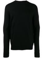 Msgm Intarsia Logo Knitted Sweater - Black