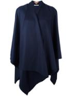 Ermanno Gallamini Wrap Cape, Women's, Blue, Virgin Wool/cashmere