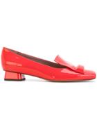 Rayne Square Toe Loafers - Red