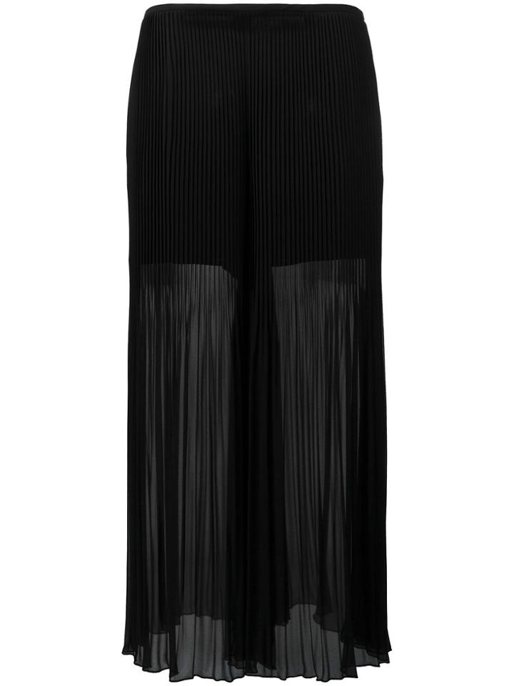 Armani Collezioni Pleated Detail Flared Pants - Black