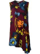 Marni Melodia Flower Print Dress, Women's, Size: 42, Red, Viscose