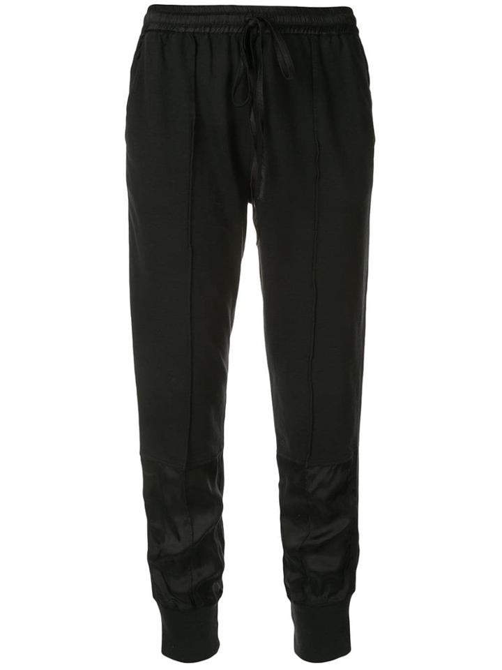 Andrea Ya'aqov Drawstring Tapered Trousers - Black