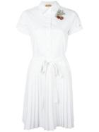 No21 Pleated Shirt Dress - White