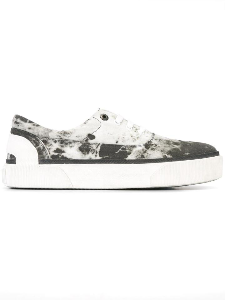 Lanvin Vulcanised Smoke Print Sneakers - Grey