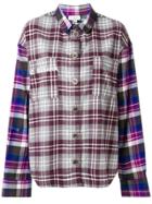 Natasha Zinko Oversized Check Shirt - Purple