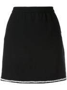 Chanel Vintage Contrast Trim Mini Skirt - Black