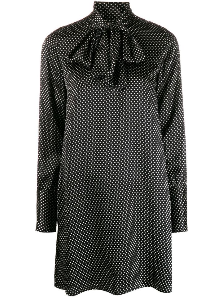 Nili Lotan Polka-dot Silk Dress - Black