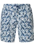 Fendi Floral Print Swim Shorts - Blue