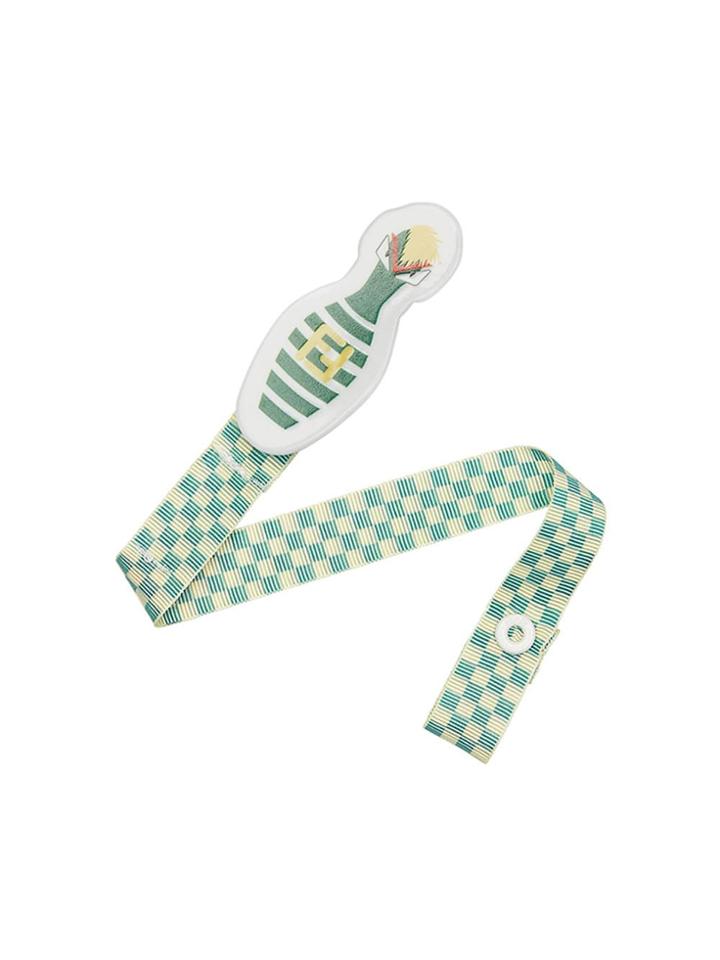 Fendi Kids Checked Dummy Clip - Green