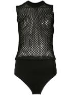 Alexandre Vauthier - Loose-knit Body - Women - Cotton/spandex/elastane - 2, Black, Cotton/spandex/elastane