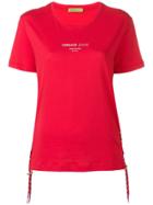 Versace Jeans Lace-up T-shirt - Red