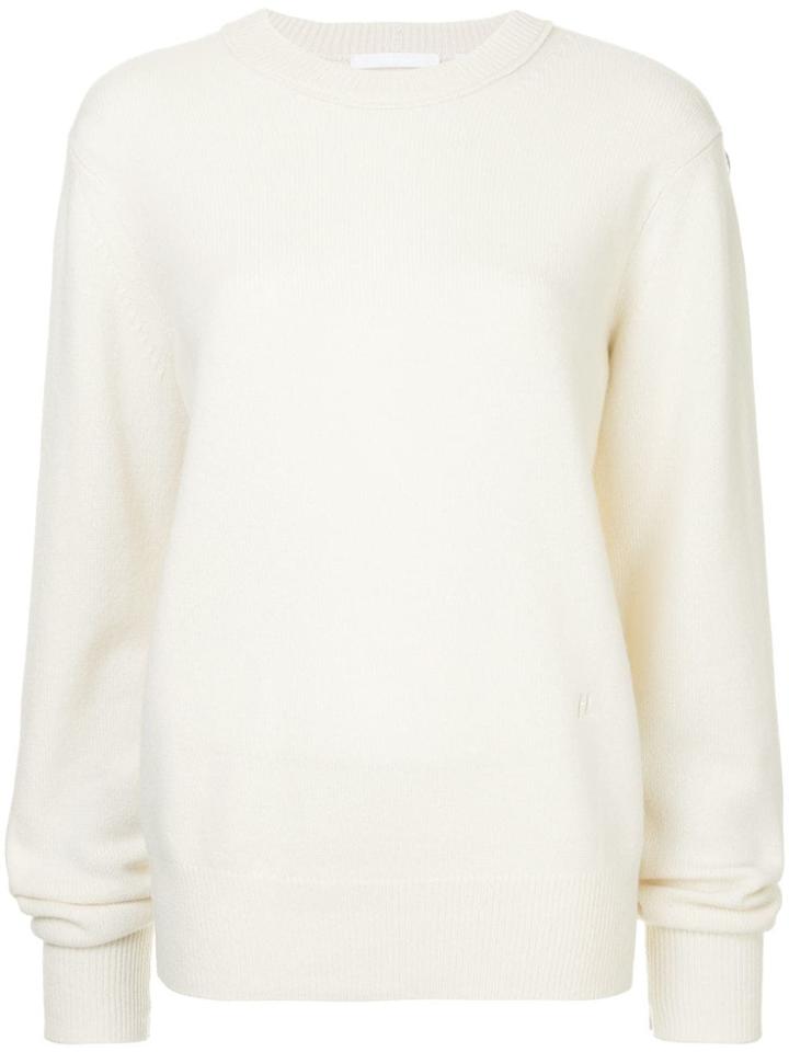Helmut Lang Ring Crewneck Jumper - White