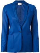 Notched Lapel Blazer - Women - Polyamide/spandex/elastane/viscose/wool - 40, Blue, Polyamide/spandex/elastane/viscose/wool, Paul & Joe
