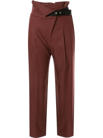 Frei Ea High Waisted Cropped Trousers - Red
