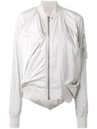 Rick Owens - Swoop Bomber Jacket - Women - Cotton/polyester/cupro - 42, Grey, Cotton/polyester/cupro