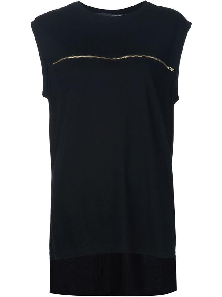 Thomas Wylde Honeydew Tank, Women's, Size: M, Black, Bamboo