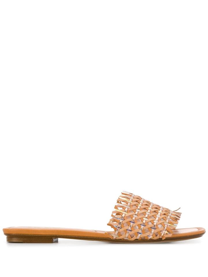 Rodo Woven Flat Sandals - Neutrals