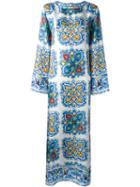 Dolce & Gabbana Majolica Print Kaftan Dress, Women's, Size: 40, Silk