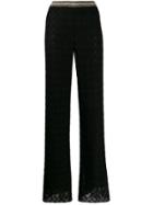 Missoni Crochet Wide-leg Trousers - Black