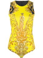 Versace Baroque Print Bodysuit - Yellow