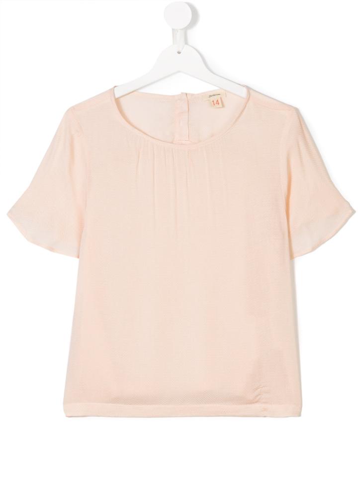 Bellerose Kids Teen Lace Trim Patterned Top - Nude & Neutrals