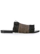 Proenza Schouler Fringe Slide-paper Yarn - Black