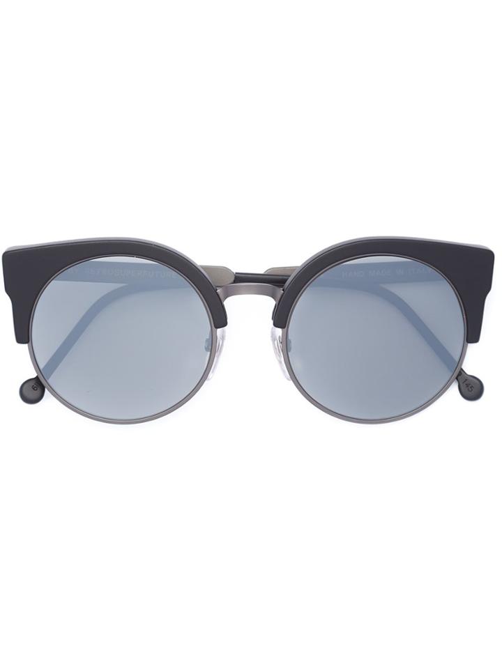 Retrosuperfuture 'ilaria Black Matte Zero' Sunglasses - Grey