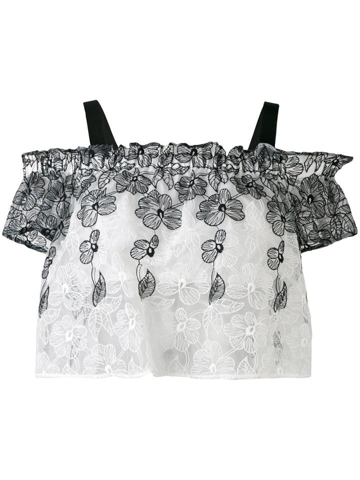 Blugirl - Frill Blouse - Women - Cotton/polyester - 42, Women's, White, Cotton/polyester