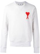 Ami Alexandre Mattiussi - Logo Detail Sweatshirt - Men - Cotton - Xxl, Grey, Cotton
