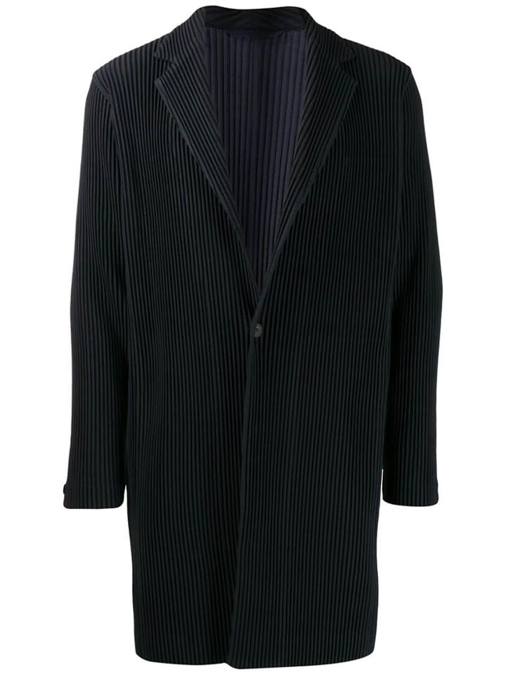Homme Plissé Issey Miyake Plissé Coat - Blue