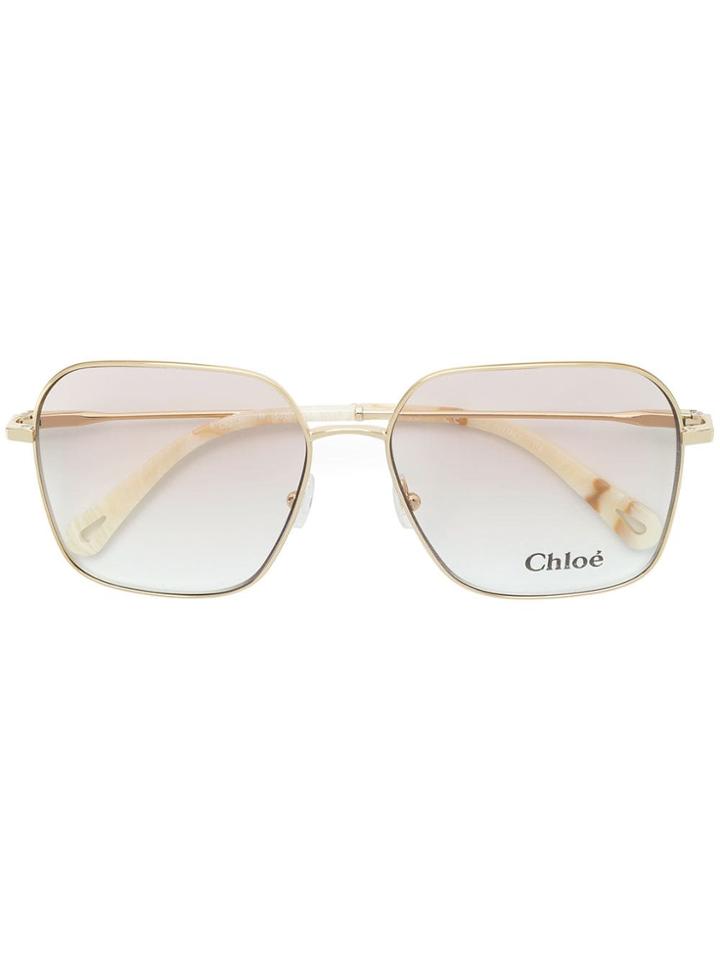 Chloé Eyewear Oversized Square Sunglasses - Metallic