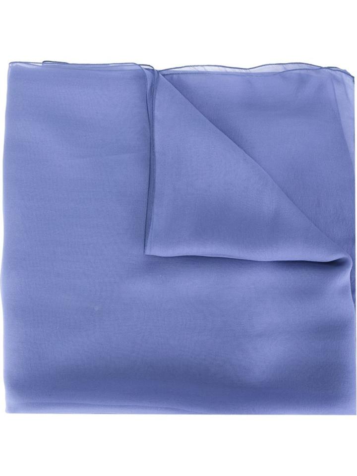 Alberta Ferretti Classic Scarf, Women's, Blue, Silk