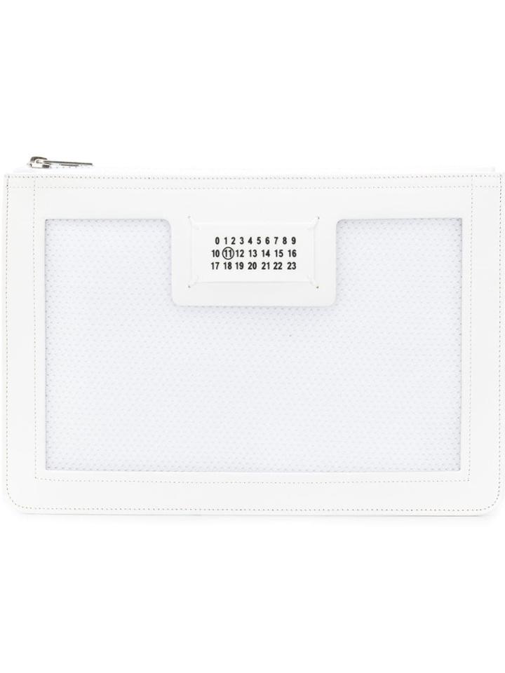 Maison Margiela Perforated Clutch - White