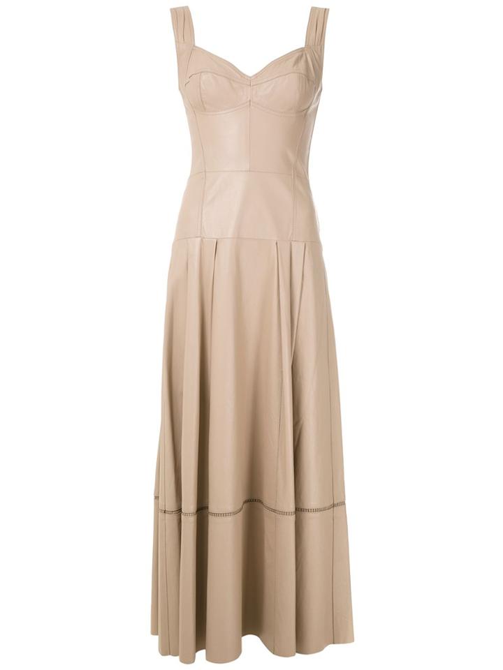 Andrea Bogosian Presley Leather Dress - Neutrals