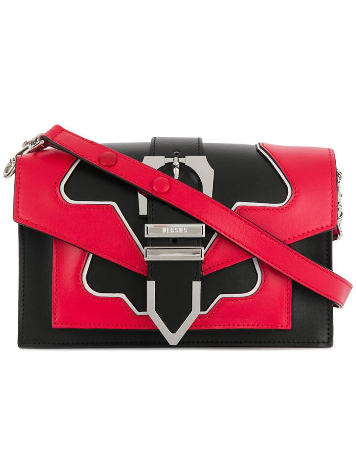 Versus Flash Buckle Shoulder Bag - Black